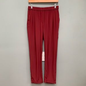 INTERMIX Burgundy Silk Pants